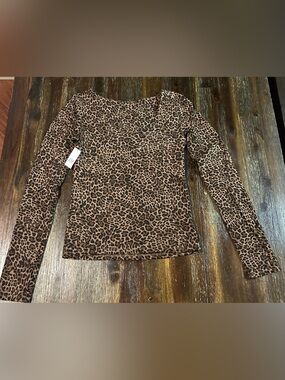 NWT Gap Leopard COTTON Print  Shirt